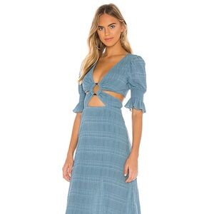 Tularosa Nanette Midi Dress Dusty Blue